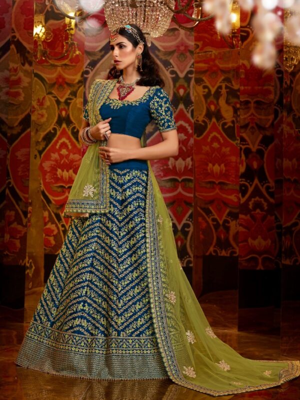 Blue Lehenga with Heavy Embroidery