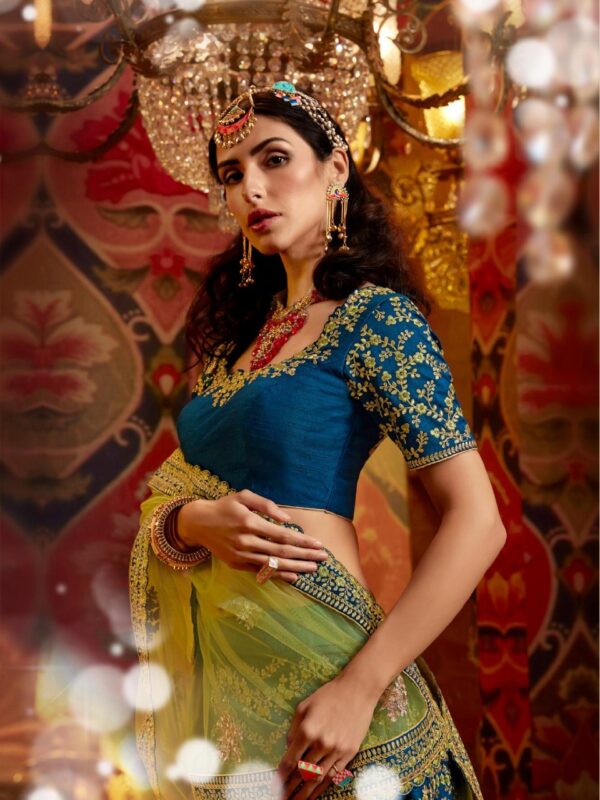 Blue Lehenga with Heavy Embroidery