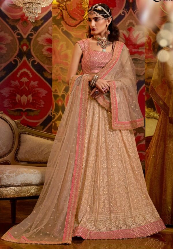 Baby Pink Embroidered Lehenga