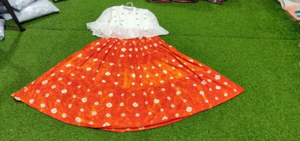 Red Skirt with White Top
